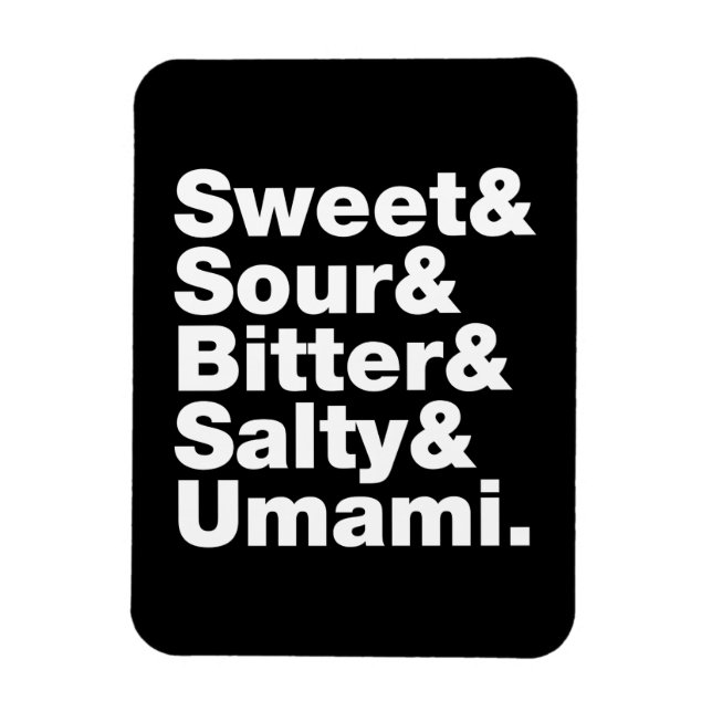Five Basic Tastes Magnet (Vertical)