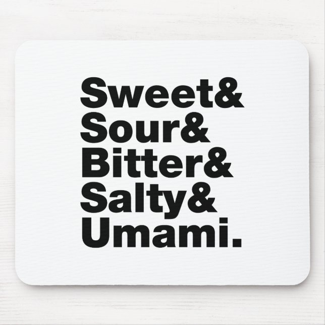 Five Basic Tastes Mouse Pad (Front)