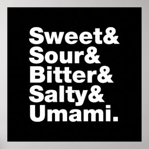 Five Basic Tastes Poster