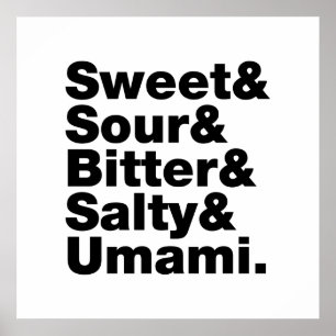 Five Basic Tastes Poster