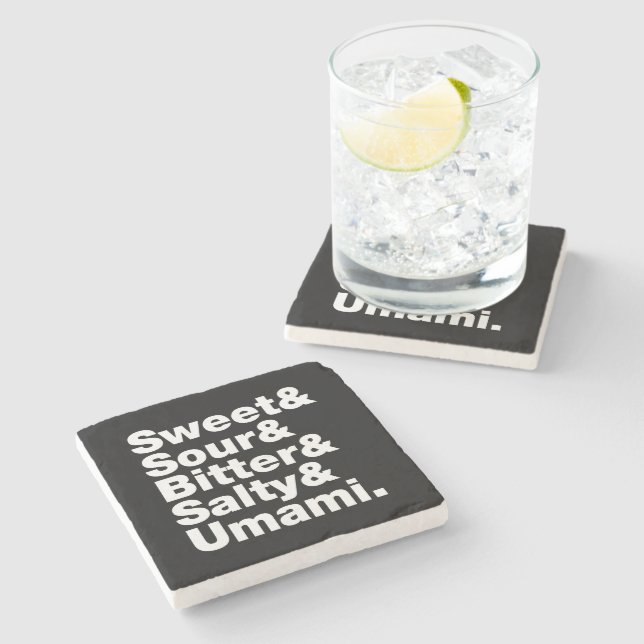 Five Basic Tastes Stone Coaster (Side)