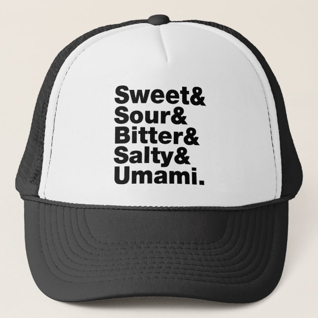Five Basic Tastes Trucker Hat (Front)