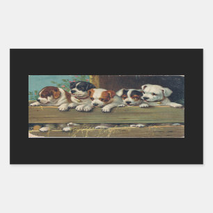 Five Beagle Puppies Sticker