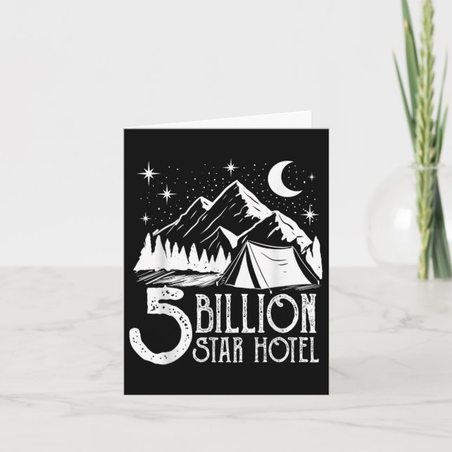 Five Billion Star Hotel Camping Lover Gift  Card (Front)