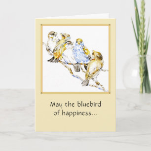 Five Birds 5x7 Folded Card watercolor