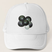 Five Black Lawn Bowls Stacked,
