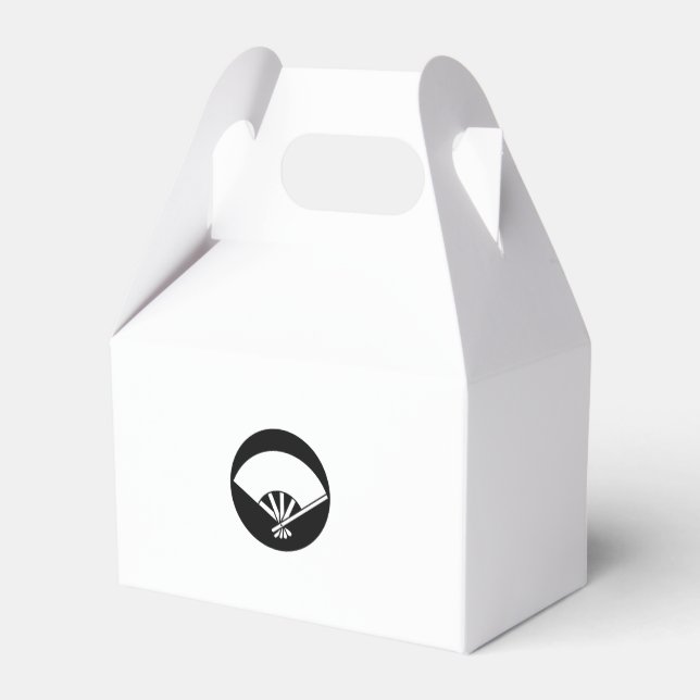 Five bones fan in rice cake favor box (Back Side)