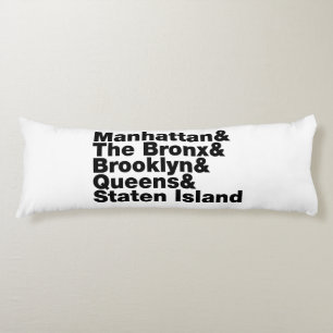 Five Boroughs ~ New York City Body Pillow