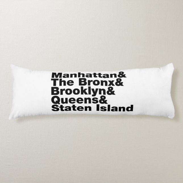 Five Boroughs ~ New York City Body Pillow (Front)