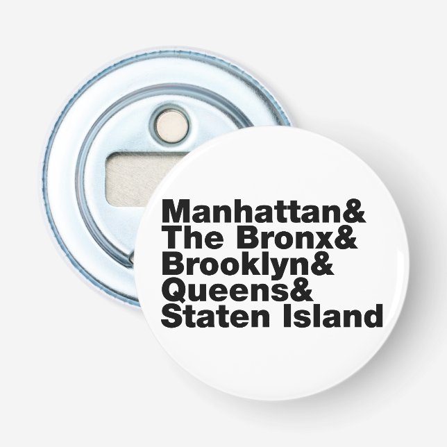 Five Boroughs ~ New York City Bottle Opener (Front)