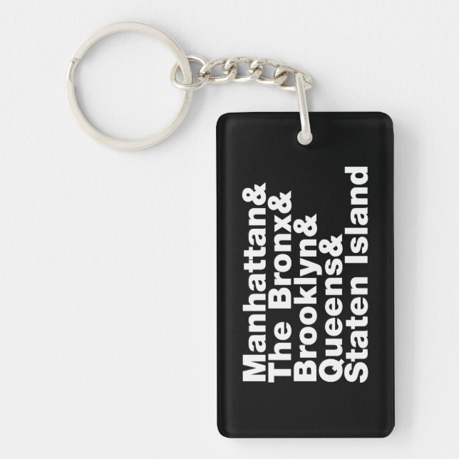 Five Boroughs ~ New York City Keychain (Front)