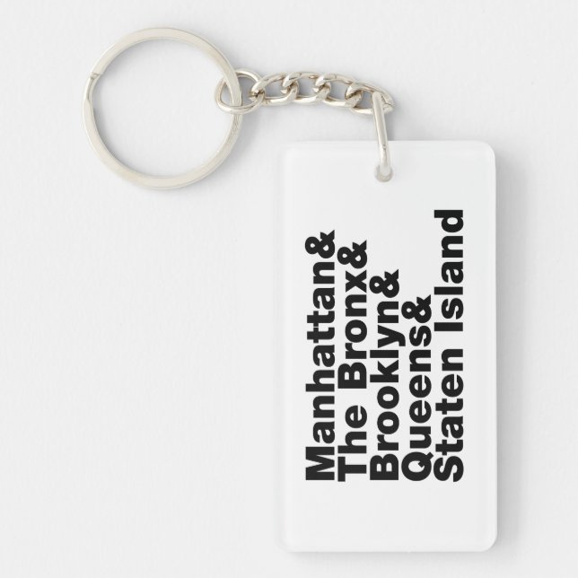 Five Boroughs ~ New York City Keychain (Front)
