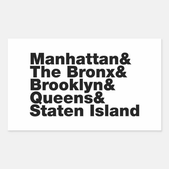 Five Boroughs ~ New York City Sticker (Front)