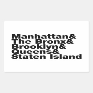Five Boroughs ~ New York City Sticker
