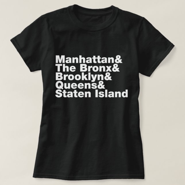 Five Boroughs ~ New York City T-Shirt (Design Front)