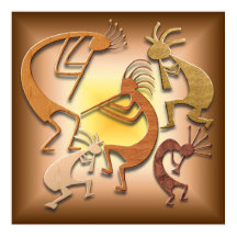Five Brown Kokopellis