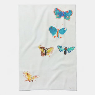 Five Butterflies, Redon Kitchen Towel