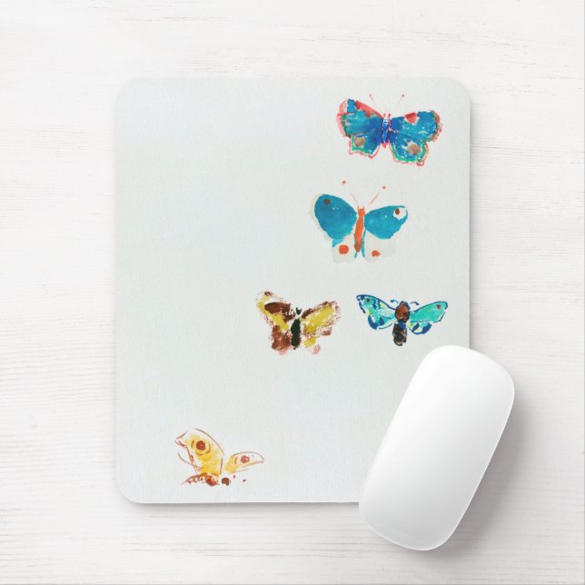 Five Butterflies, Redon Mouse Pad (With Mouse)