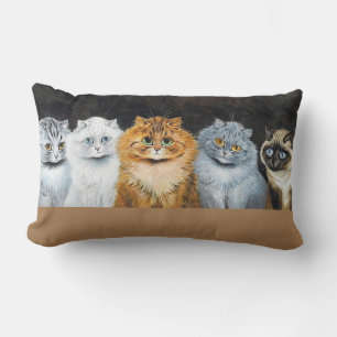 Five Cats, Louis Wain Lumbar Pillow