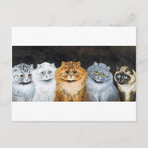 Five Cats, Louis Wain Postcard