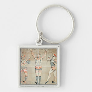 Five Celebrated Clowns Attached to Sands Keychain