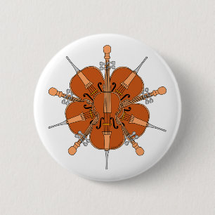 Five Cellos 2 Inch Round Button