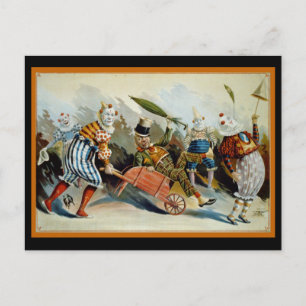 Five Clowns Postcard