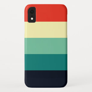 Five Colour Combo - Blue Aqua Green Yellow Red iPhone XR Case