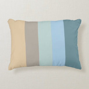 Five Colour Combo -Blue Brown Sand Beige Turquoise Accent Pillow
