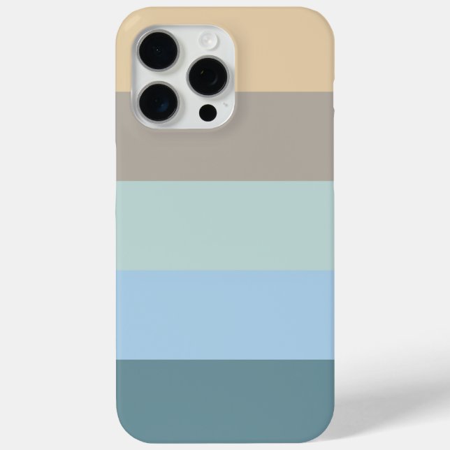 Five Colour Combo -Blue Brown Sand Beige Turquoise Case-Mate iPhone Case (Back)