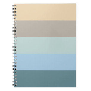 Five Colour Combo -Blue Brown Sand Beige Turquoise Notebook