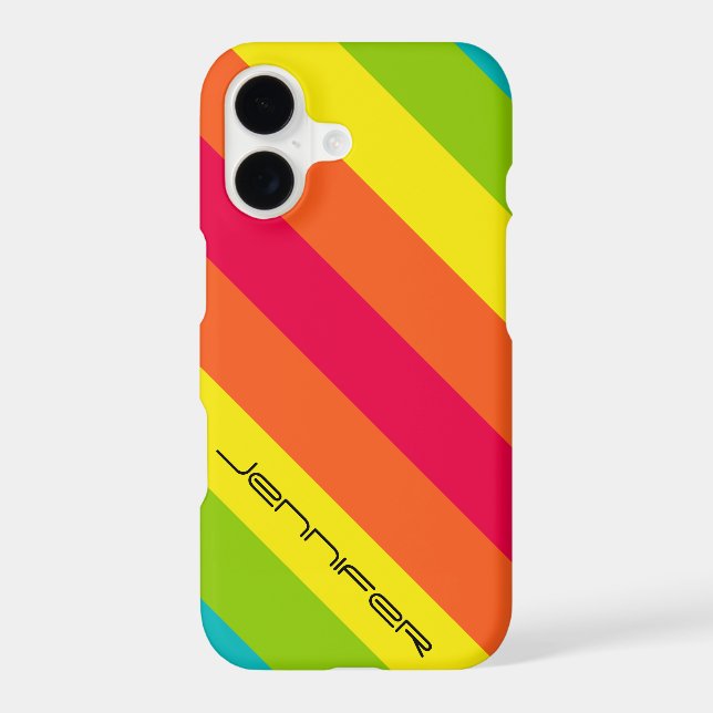 Five Colour Diagonal Stripe Name Fun (Back)