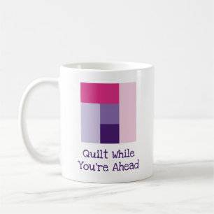 Five Colour Quilting Pun Log Cabin Quilt Block Coffee Mug