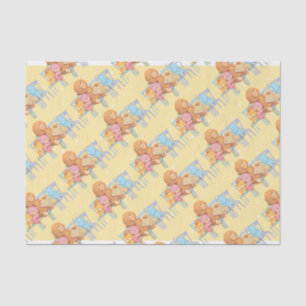 Five Cuddly and Colourful Bears On Chairs Tissue Paper