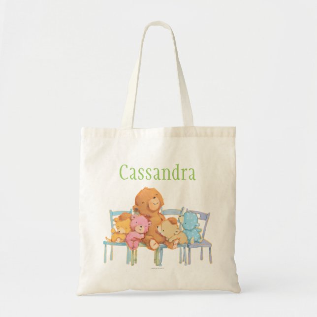 Five Cuddly and Colourful Bears On Chairs Tote Bag (Front)