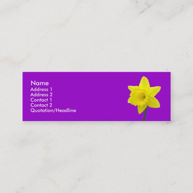 Five Daffodils Mini Business Card (Front)