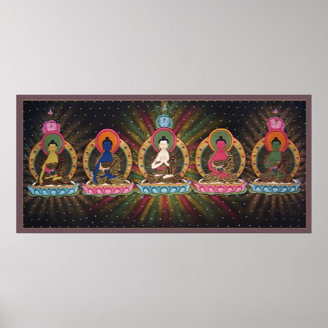 Five Dhyani Buddhas Poster (Front)