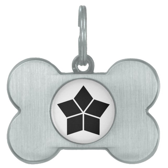 Five Diamonds (10-part design) Pet Name Tag (Front)
