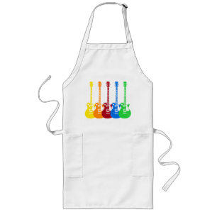 Five Electric Guitars Long Apron