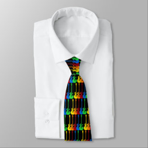 Five Electric Guitars Tie