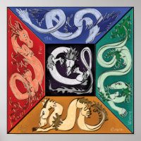 Five Elemental Dragons