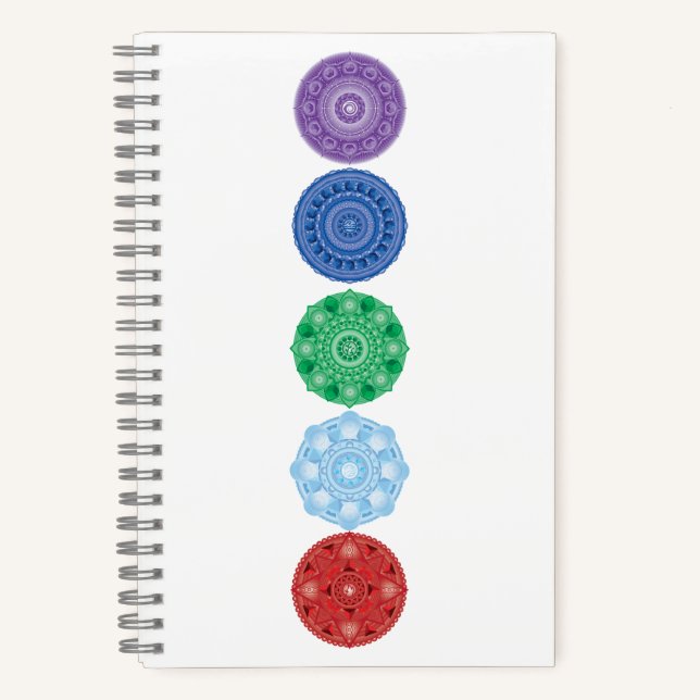 Five Elements Collage Mandala Multi-Colour Noteboo Notebook (Front)