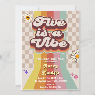 Five est une Vibe Super 5e anniversaire Invitation