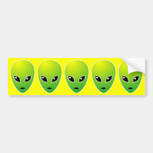 Five ETs - On Yellow Bumper Sticker
