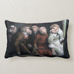 Five Fancy Monkeys Lumbar Pillow