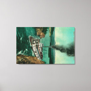 Five Finger Rapids with Steamer White Horse Canvas Print