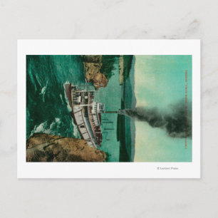 Five Finger Rapids with Steamer White Horse Postcard