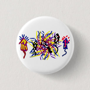 Five fireworks fun  1 inch round button
