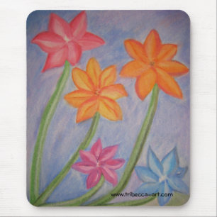 Five Flowers Mouse Pad