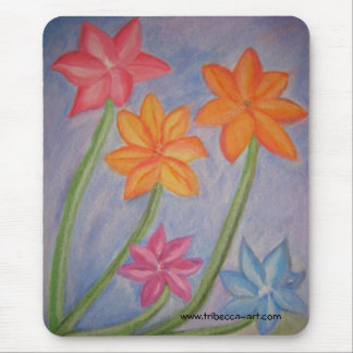 Five Flowers Mouse Pad